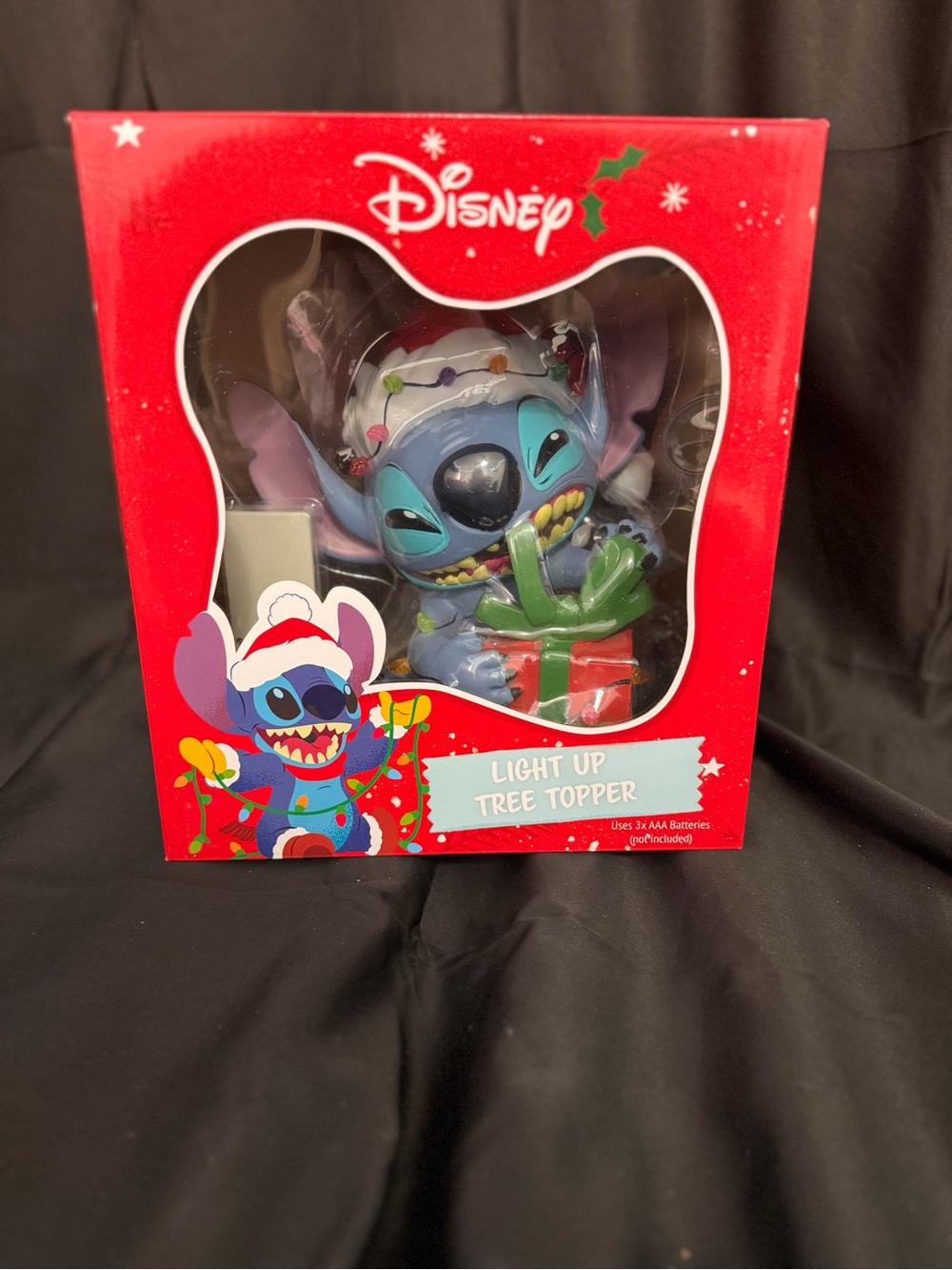 BNIB Disney Stitch Light-Up Christmas Tree Topper